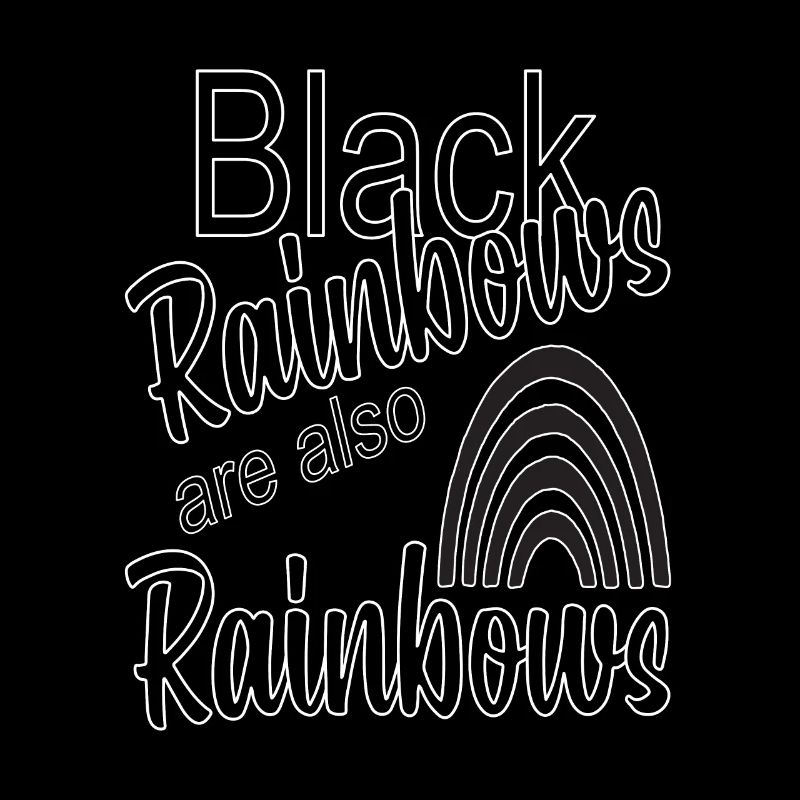 Black Rainbow Saying Grufti Gothic