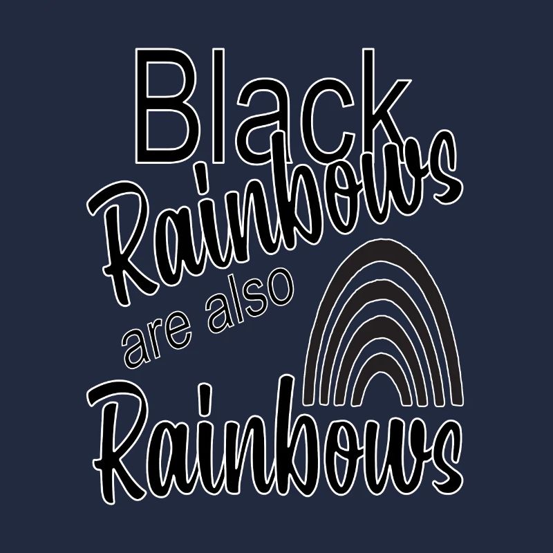 Black Rainbow Saying Grufti Gothic