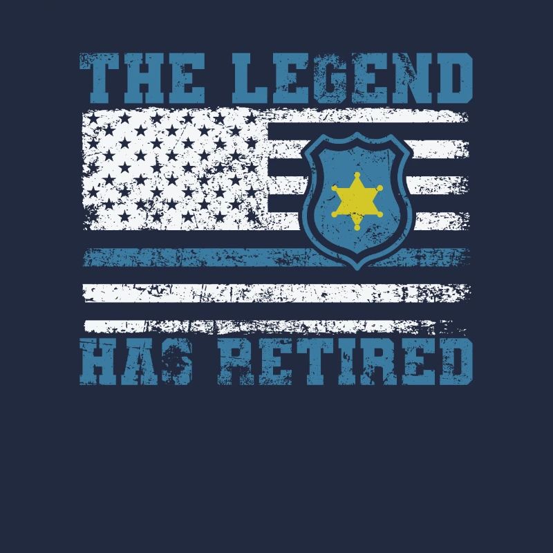Polizei The Legend Has Retired USA Flagge