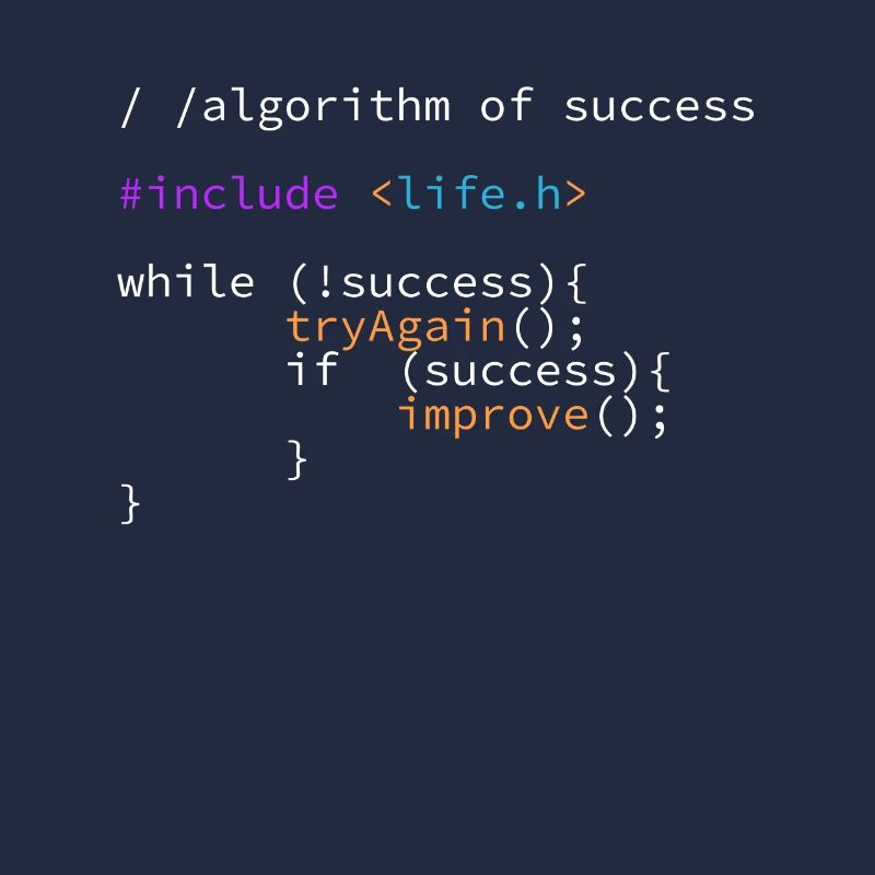 Code de programme algorithme de succès it développeur