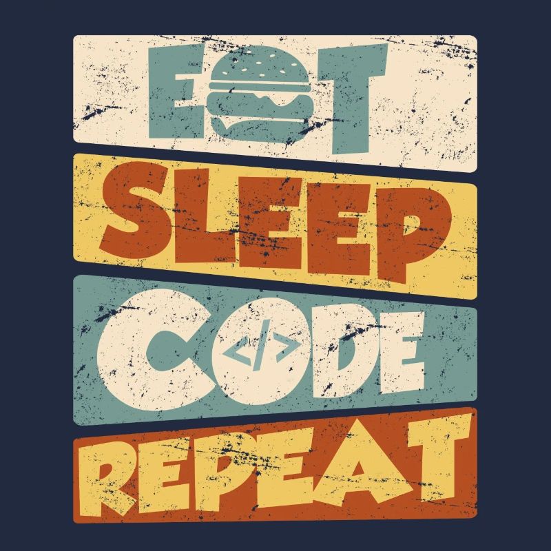Programmierer Entwickler IT Spruch Eat Sleep Code