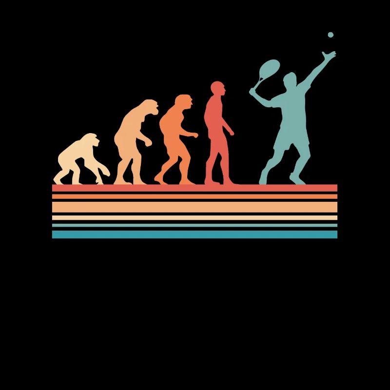 Tennis Evolution Vintage Tennis Player Retro