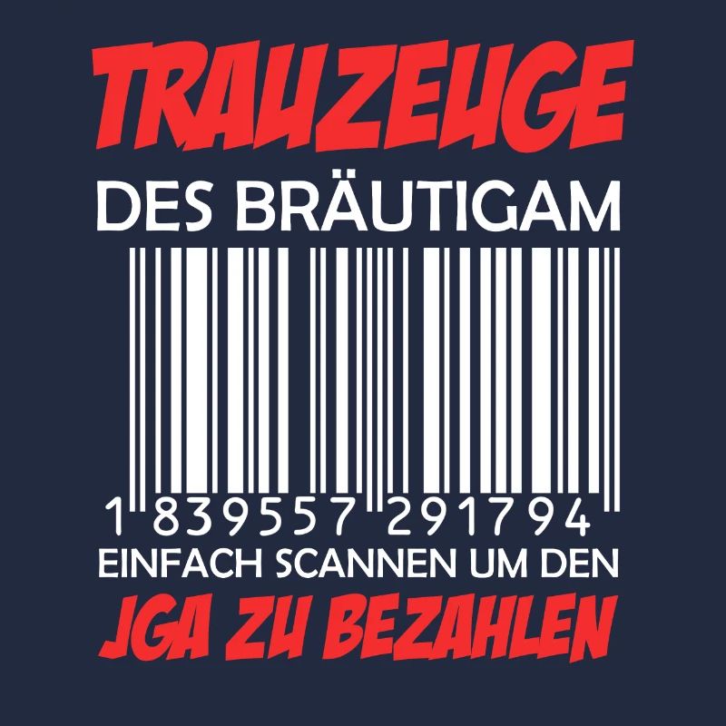 Trauzeuge des Bräutigam Strichcode JGA
