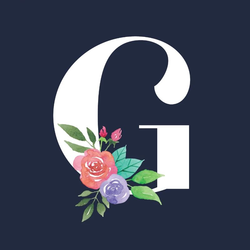 Letter G personalized gift alphabet first name Christmas