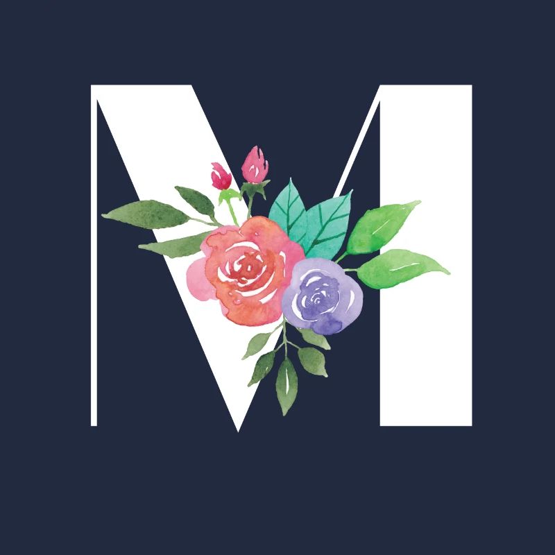 Letter M personalized gift alphabet first name Christmas