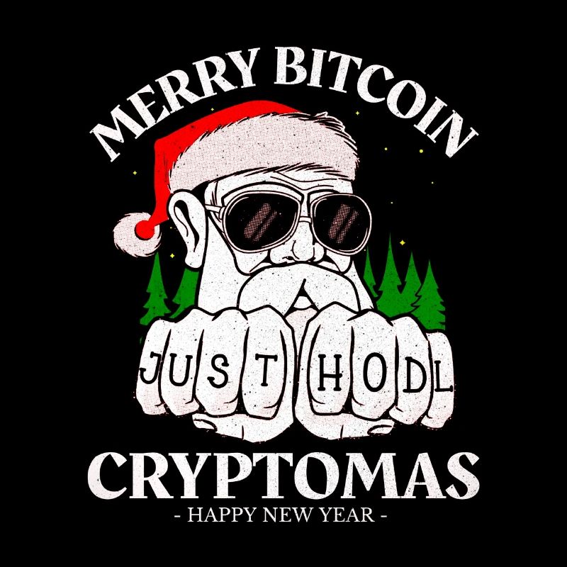 BITCOIN NOËL JOYEUX CRYPTOMAS JUSTE HODL IT