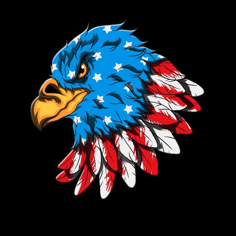 USA American Bald Eagle US Flag