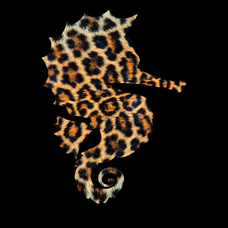 Seepferdchen Leopard Print
