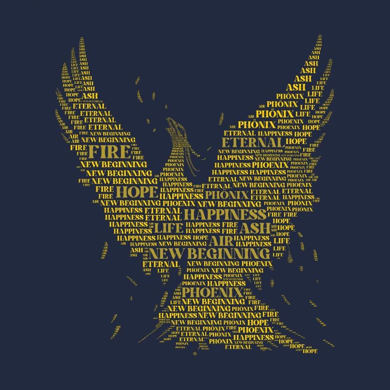 PHOENIX: Conception d’art de mots! Créatures mythiques, mythologie