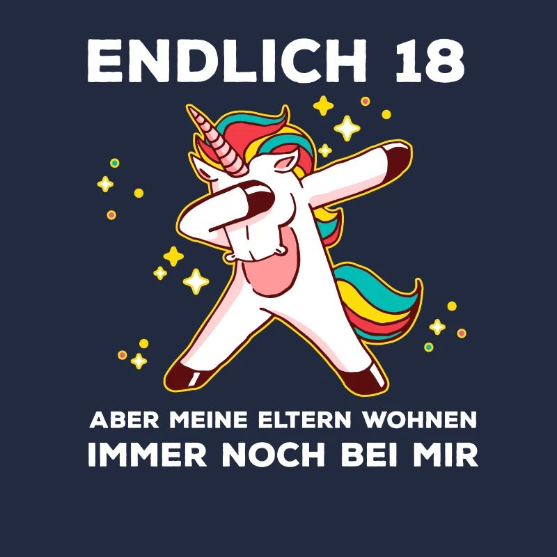 18 Geburtstag endlich 18 Einhorn Geschenk