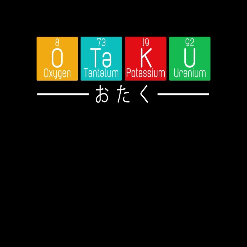 Anime Otaku Periodic Table Elements aime le manga