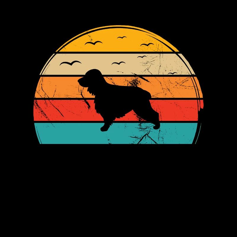 Cocker Spaniel Hund Hundeliebhaber Retro Geschenk