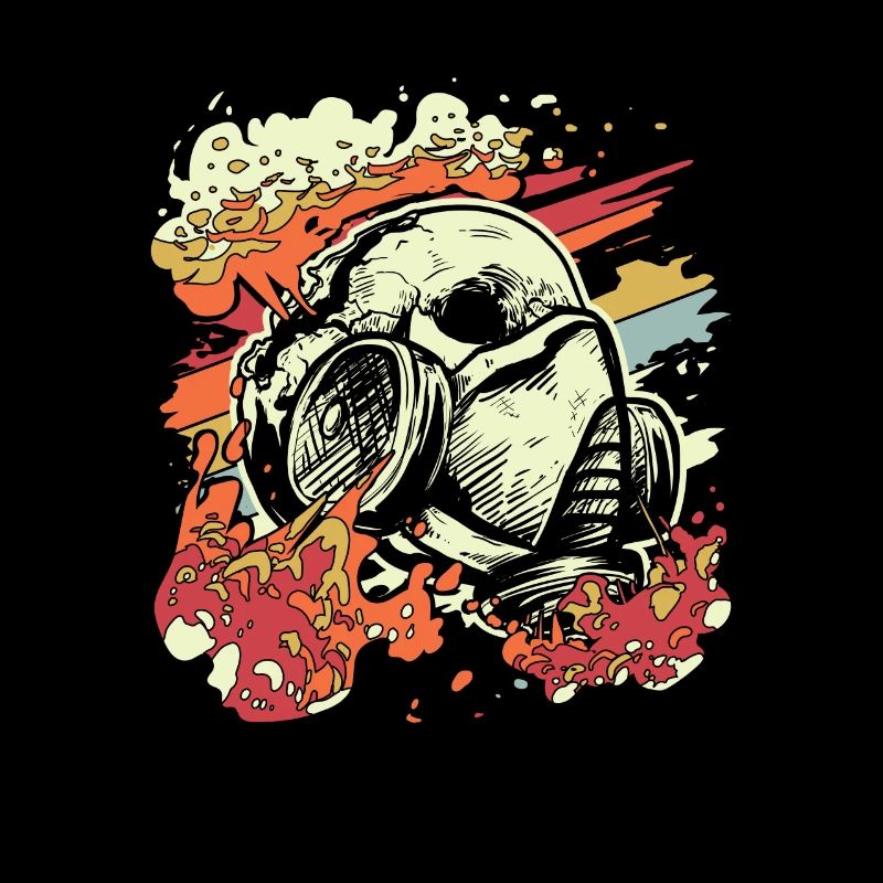 Skull Mask Spray Painter Graffiti Peinture au pistolet