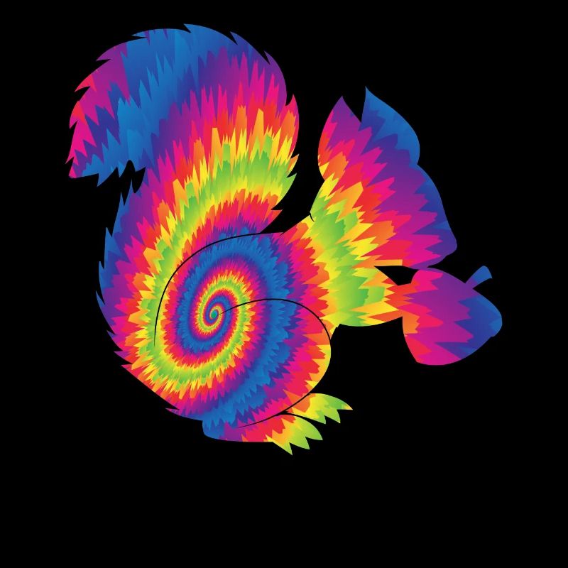 Squirrel Acorn Tie Dye