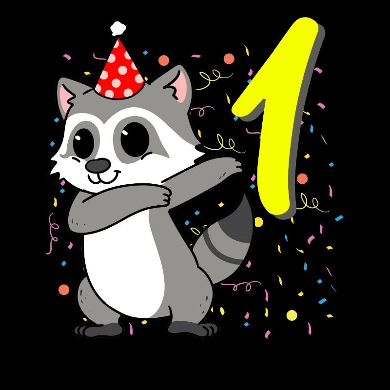 1 Jahr Alt Waschbär Geburtstag