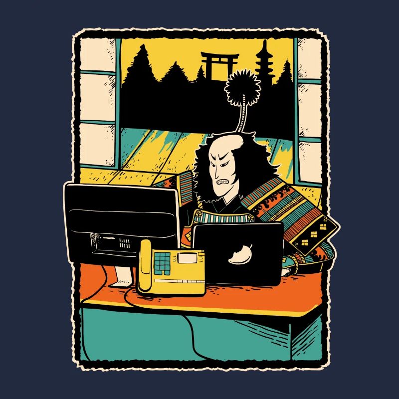 Samurai Computer Nerd Programmierer IT Webdesigner