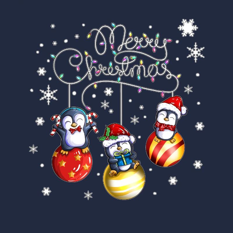 Merry Christmas Pinguin Weihnachtskugeln Xmas