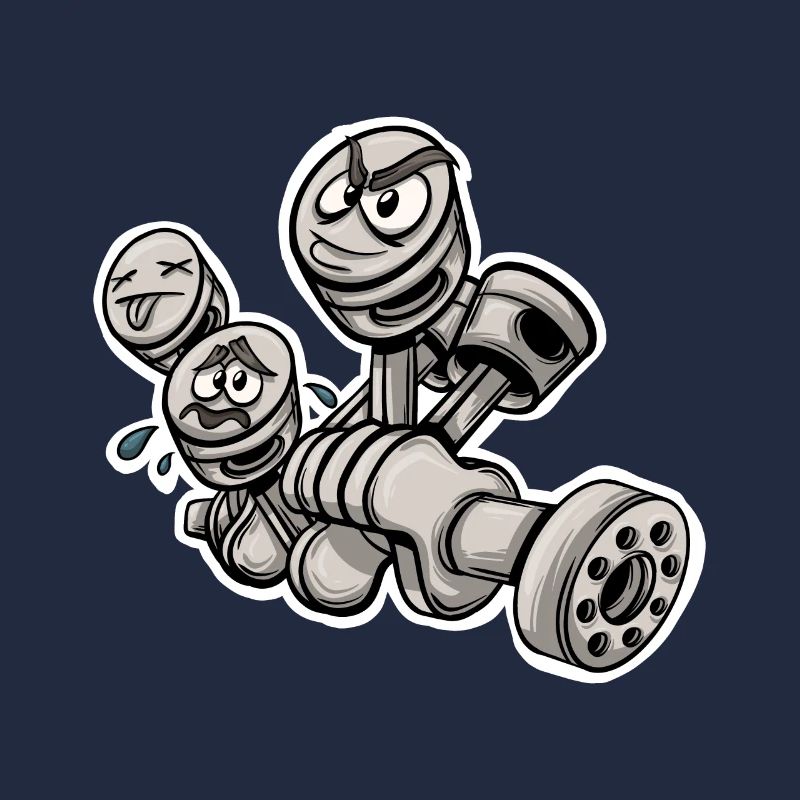 Working Engine Pistons Car Mechanic