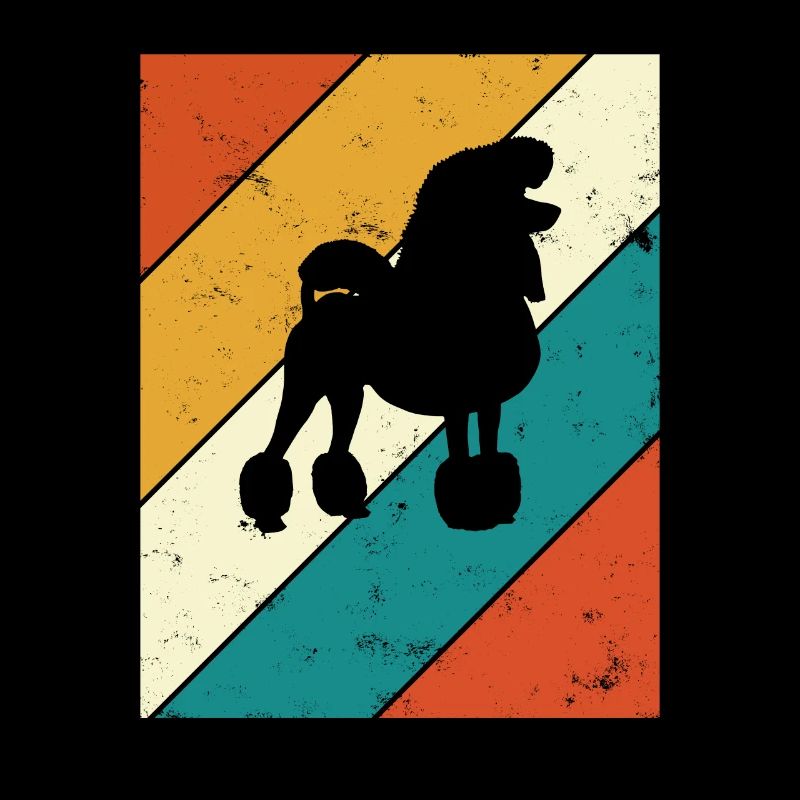 Poodle dog lover Retro vintage Gift idea