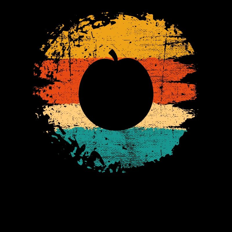 Apricot Fruit Lover Retro Veggie Diet Idée cadeau