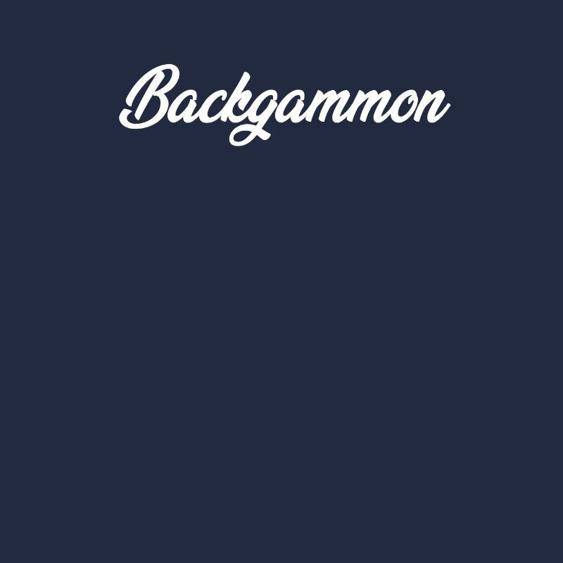 BACKGAMMON CURSIVE TEXT NOVELTY HOBBY