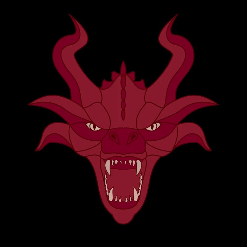 Roter Drachen Kopf