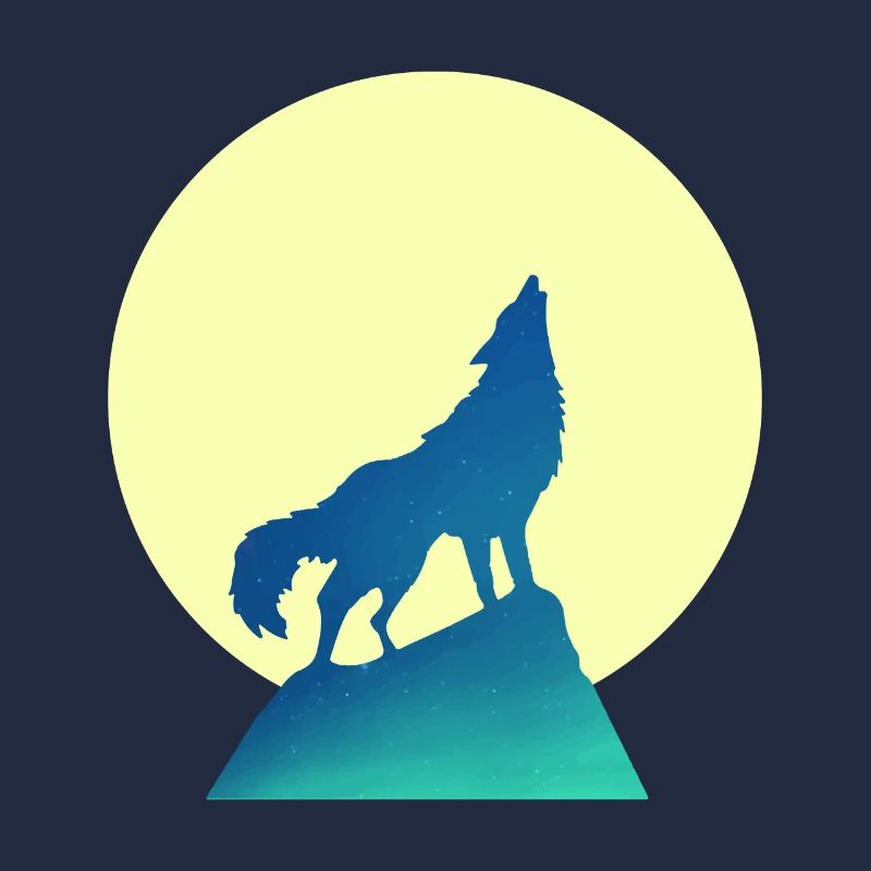 Wolf Mond Silhouette