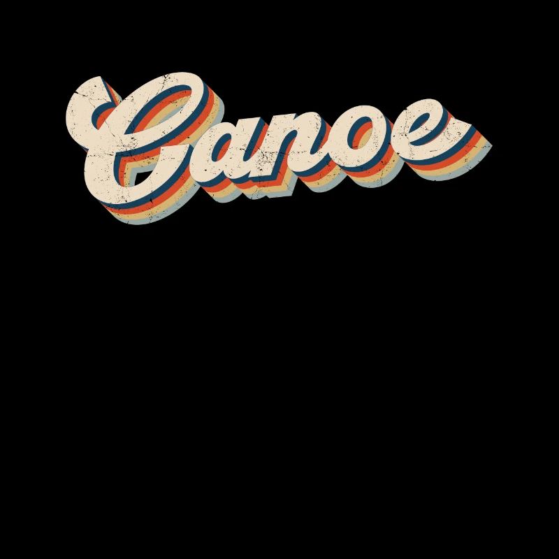Canoe Canoeing Retro Vintage Canoe