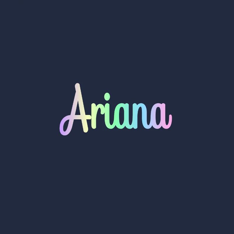 ARIANA Rainbow Minimalist Cursive