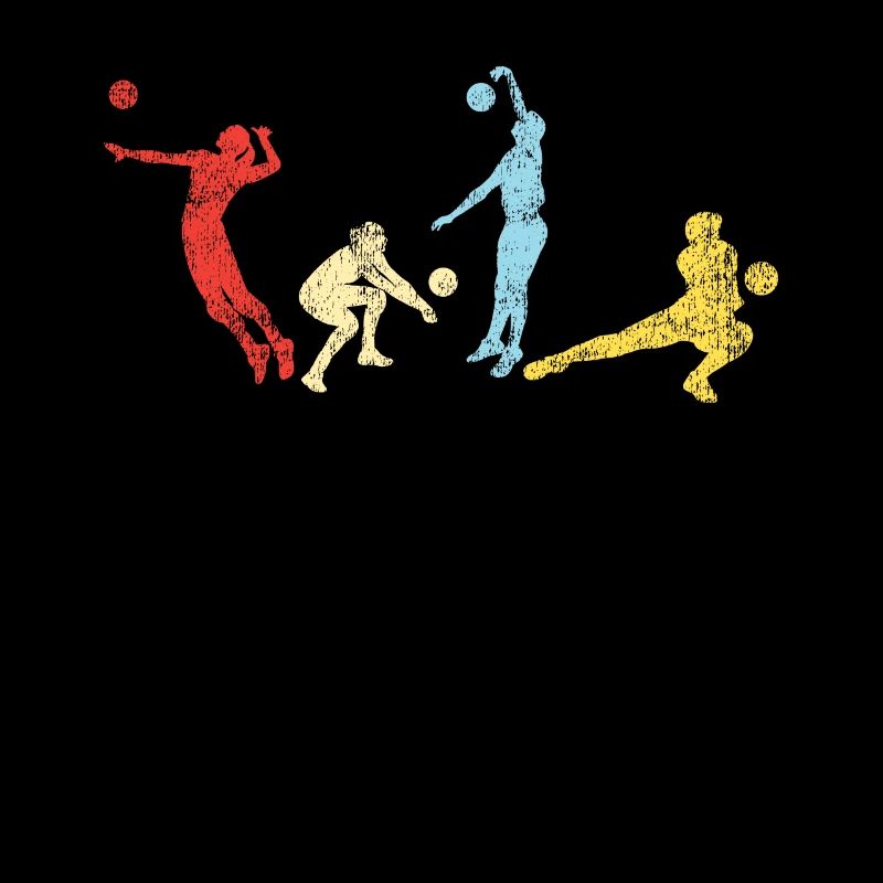 Volleyball Player Team Retro