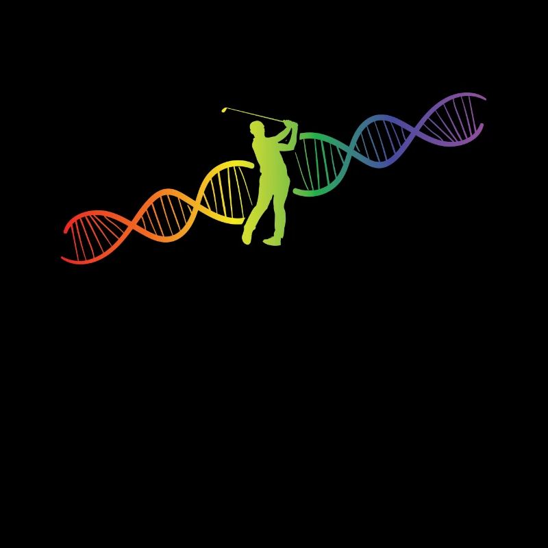 DNA Helix Rainbow Genetics Golf Coloré