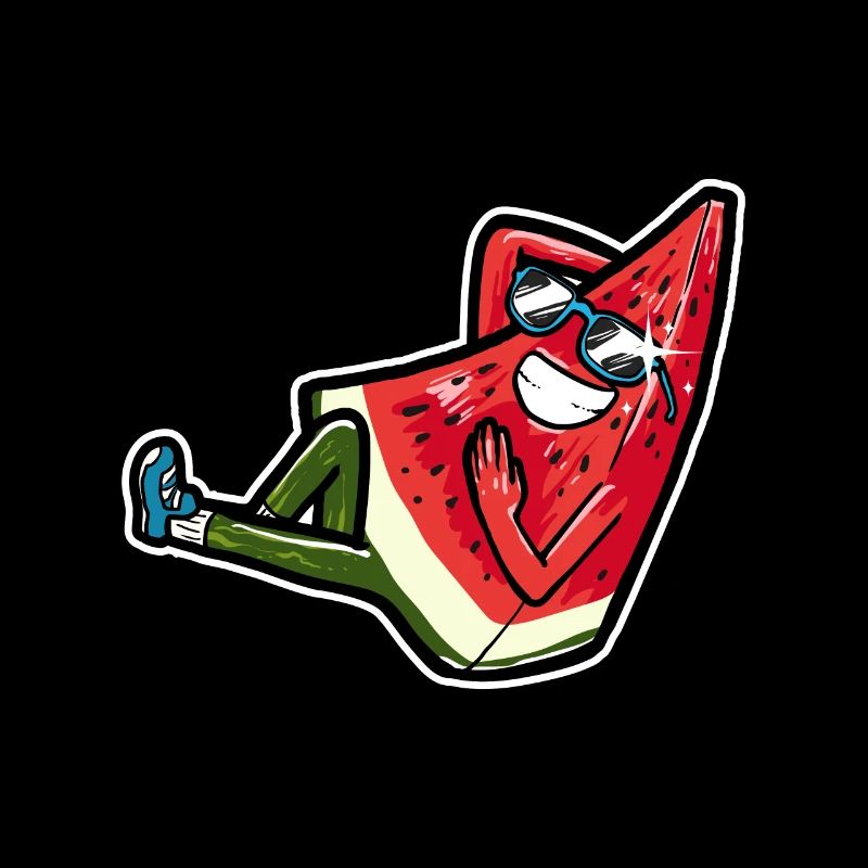 Watermelon Slice With Sunglasses Watermelon Lover