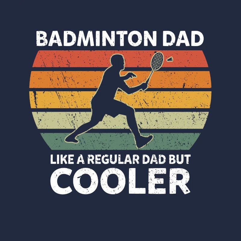 Papa de badminton rétro comme un papa ordinaire mais plus cool