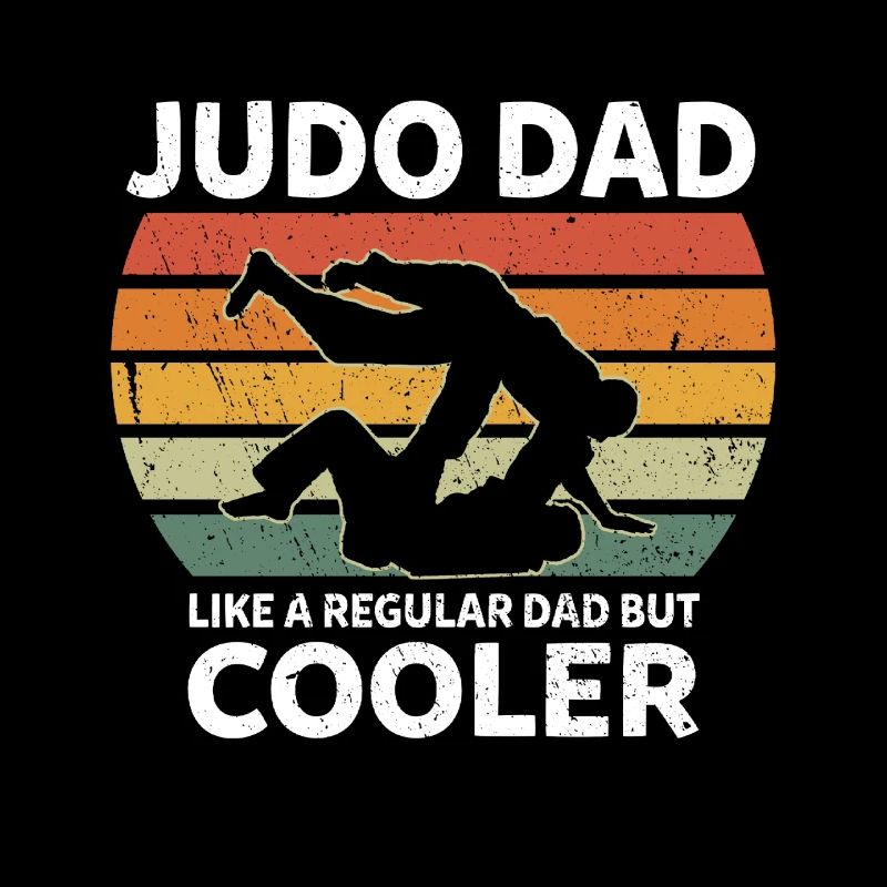 Retro Judo Dad Like A Regular Dad But Cooler