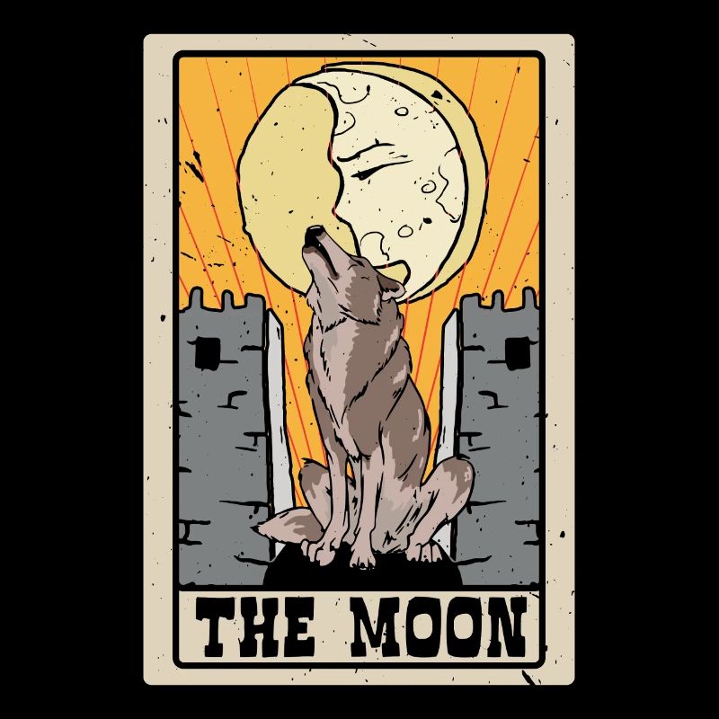 La Carte de Tarot de la Lune Divination Chaman