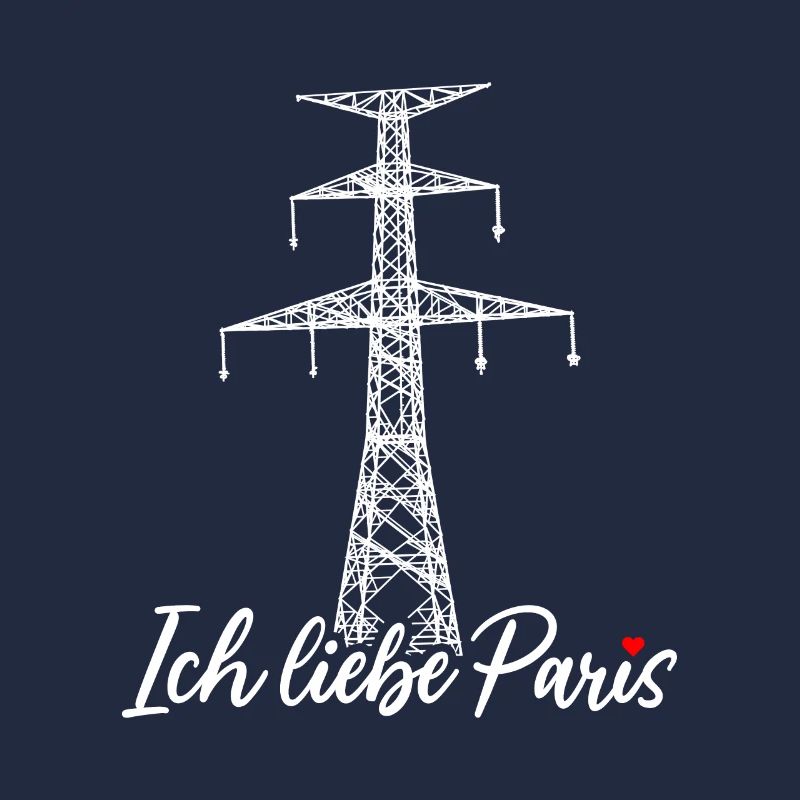 Paris Eiffelturm Strommast Elektriker Satire Liebe