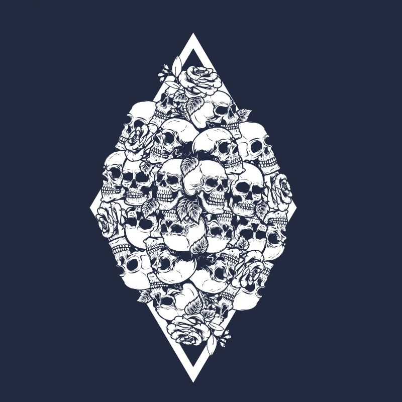Skull Flower Death Grave Aesthetic Dark Pattern