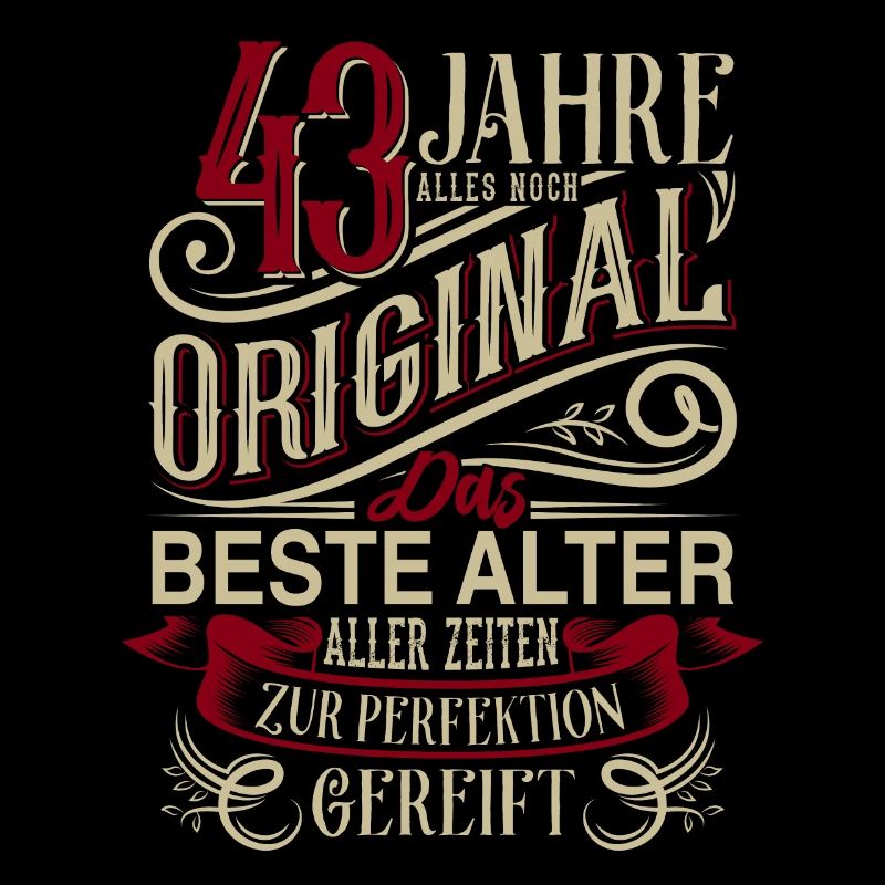 43. Geburtstag Vintage Retro