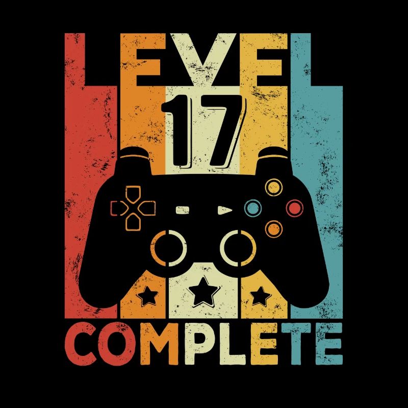 Level 17 Complete 17 Geburtstag Junge Mädchen