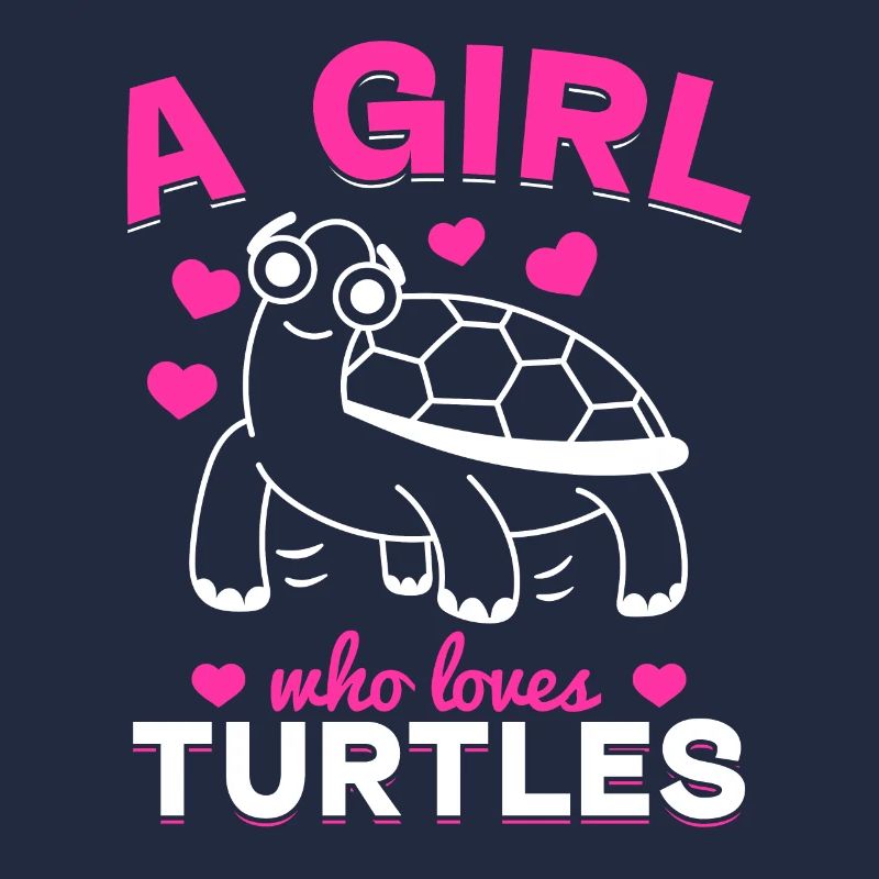 Turtle Girl Cute Turtle - Ein Mädchen, das
