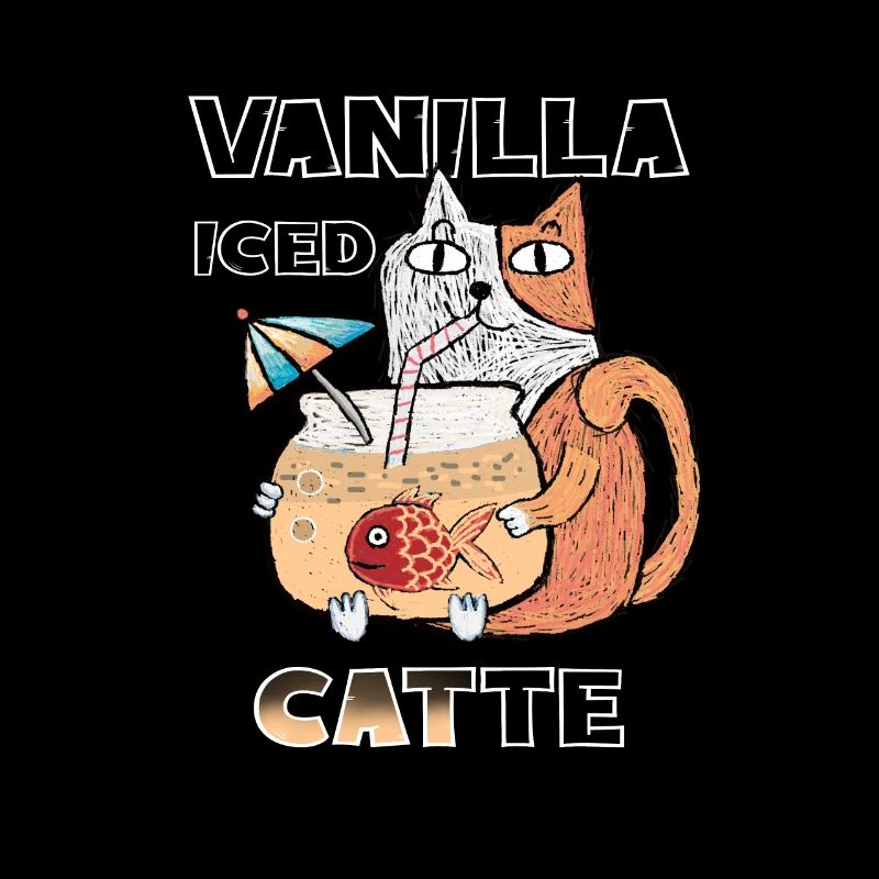 Vanille glacée CATte Drôle de caféine Addict Cat