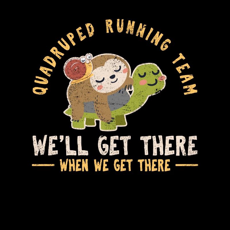 Quadruped Running Team Funny Sloth Lovers Cute Bab