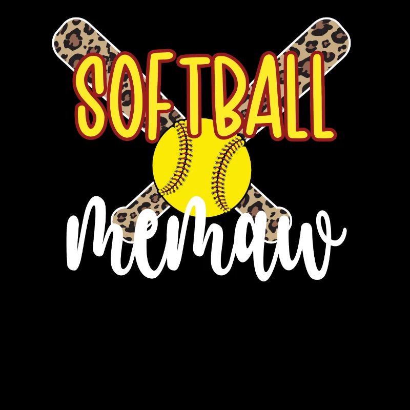 Memaw Oma Eines Softballspieler Softball Memaw