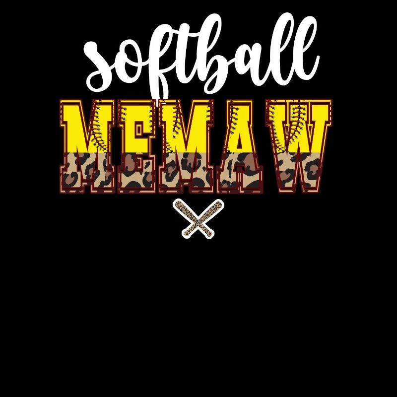 Memaw Oma Eines Softballspieler Softball Memaw
