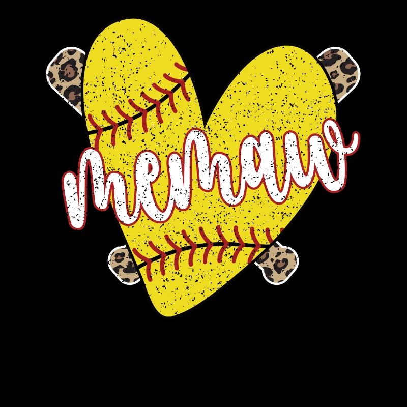 Memaw Oma Eines Softballspieler Softball Memaw