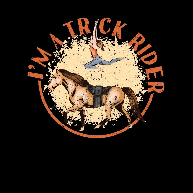 Je suis un cavalier de trick riding drôle d’équitation