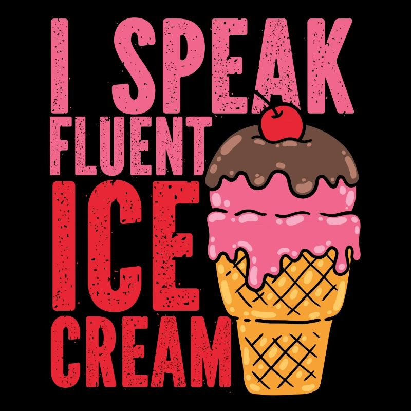 Crème glacée Cone Sundae Je parle