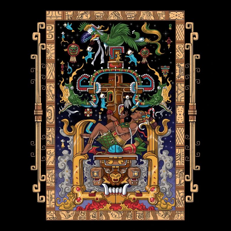 Ancient Mayan King Pakal Sarcophagus