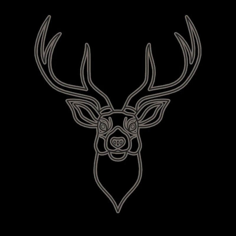 Bois de cerf rouge avec des bois de cerf