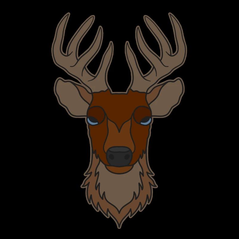 Rothirsch Geweih mit Hirschgeweih